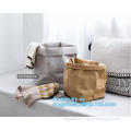 silver washable kraft paper fabric plant bag storage bag, eco-friendly washable kraft paper fabric plant bag storage bag